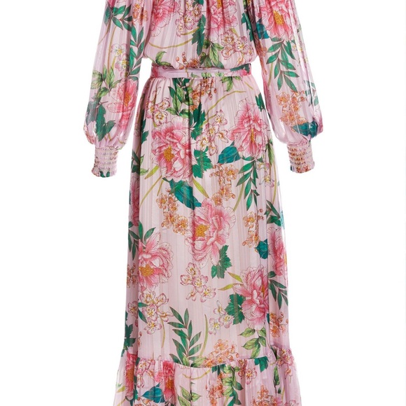 Boston Proper Pink Floral Off-Shoulder Top - Picture 3 of 12